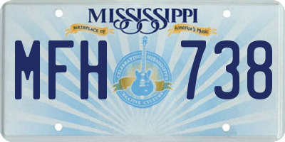 MS license plate MFH738