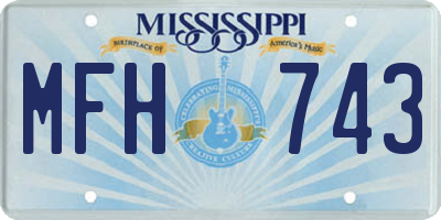 MS license plate MFH743