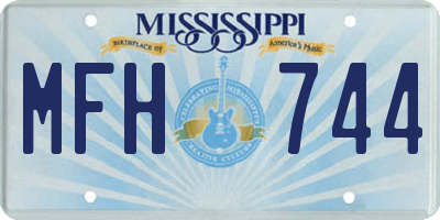 MS license plate MFH744