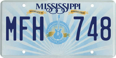 MS license plate MFH748