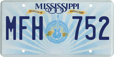 MS license plate MFH752