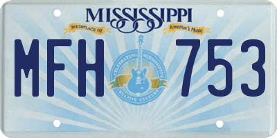 MS license plate MFH753