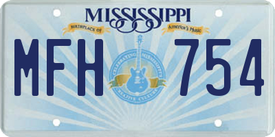 MS license plate MFH754