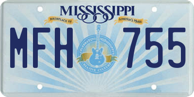 MS license plate MFH755