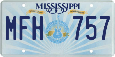 MS license plate MFH757