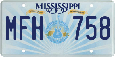 MS license plate MFH758