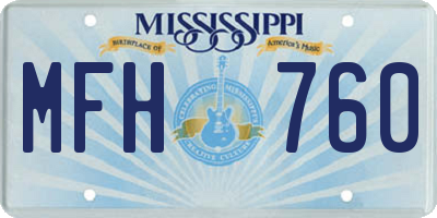 MS license plate MFH760