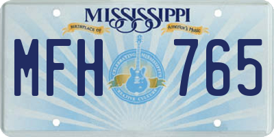 MS license plate MFH765