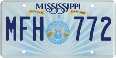 MS license plate MFH772