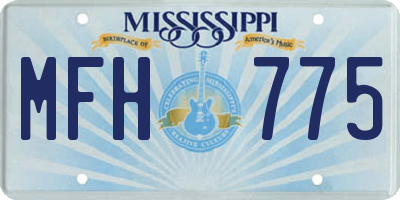 MS license plate MFH775