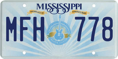 MS license plate MFH778