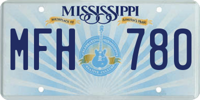 MS license plate MFH780