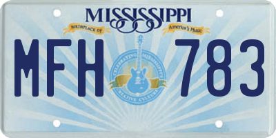 MS license plate MFH783