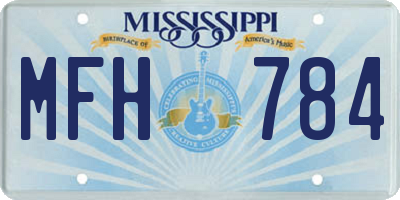 MS license plate MFH784