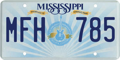 MS license plate MFH785