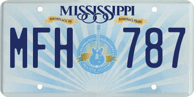 MS license plate MFH787