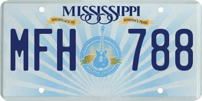 MS license plate MFH788