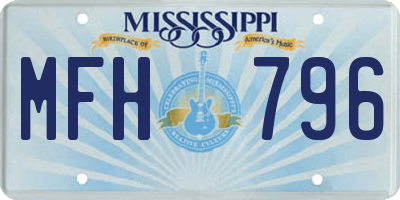 MS license plate MFH796