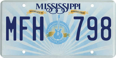 MS license plate MFH798