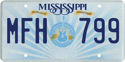 MS license plate MFH799