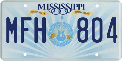 MS license plate MFH804