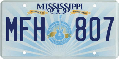 MS license plate MFH807