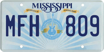 MS license plate MFH809