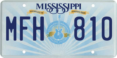 MS license plate MFH810