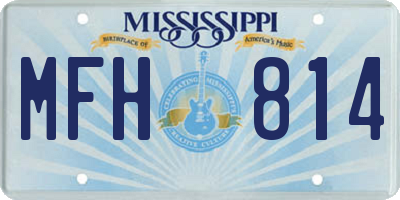 MS license plate MFH814