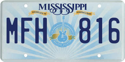 MS license plate MFH816