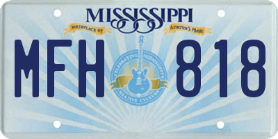 MS license plate MFH818