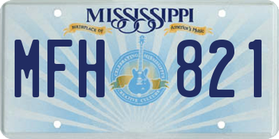 MS license plate MFH821