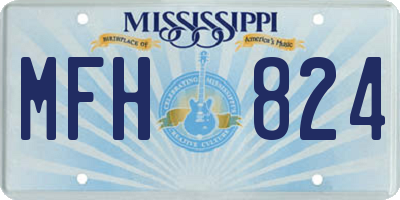 MS license plate MFH824