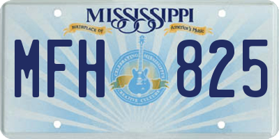 MS license plate MFH825