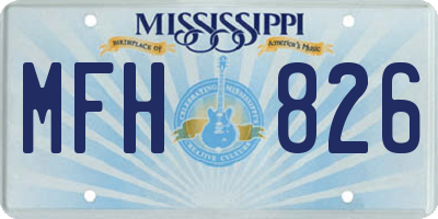 MS license plate MFH826