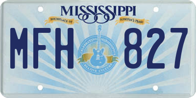 MS license plate MFH827