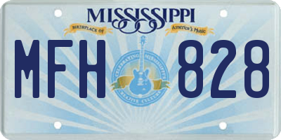 MS license plate MFH828