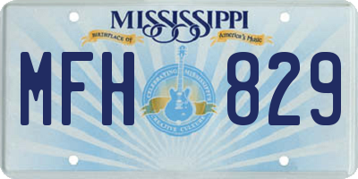 MS license plate MFH829