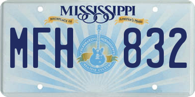 MS license plate MFH832