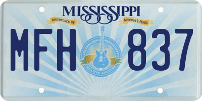 MS license plate MFH837