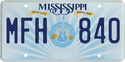 MS license plate MFH840