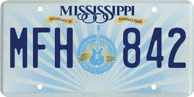 MS license plate MFH842
