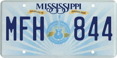 MS license plate MFH844