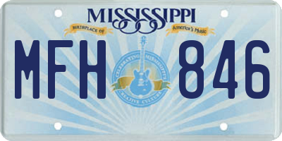 MS license plate MFH846