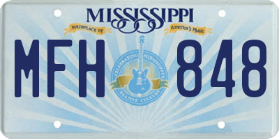 MS license plate MFH848