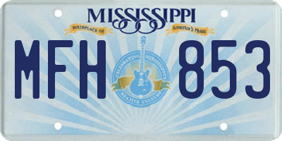 MS license plate MFH853
