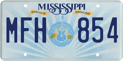 MS license plate MFH854