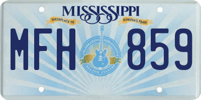 MS license plate MFH859