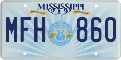 MS license plate MFH860