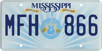 MS license plate MFH866